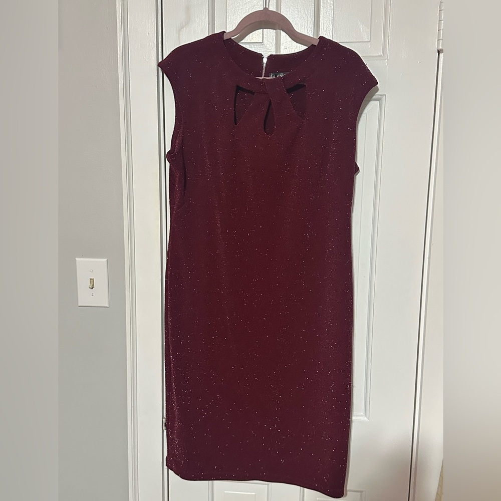 Glamour by Gabriella sky maroon bodycon dress size 16